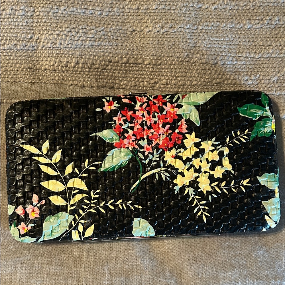Floral Black Woven party Clutch women’s